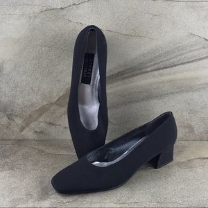 Stuart Weitzman Square Toe Chunky Heels EUC